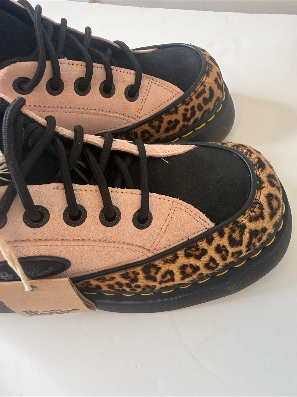 Dr Martens Buzz 5-Eye Leopard and Suede Shoes Ladies Size 7